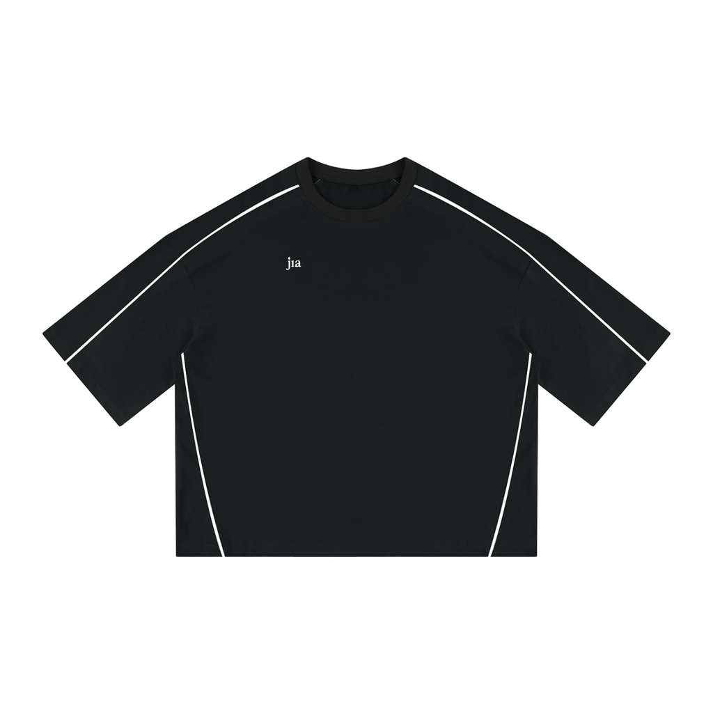 Unisex Heavyweight Boxy Piping T-Shirt