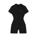 Women's Quarter-Zip Short Sleeve Romper