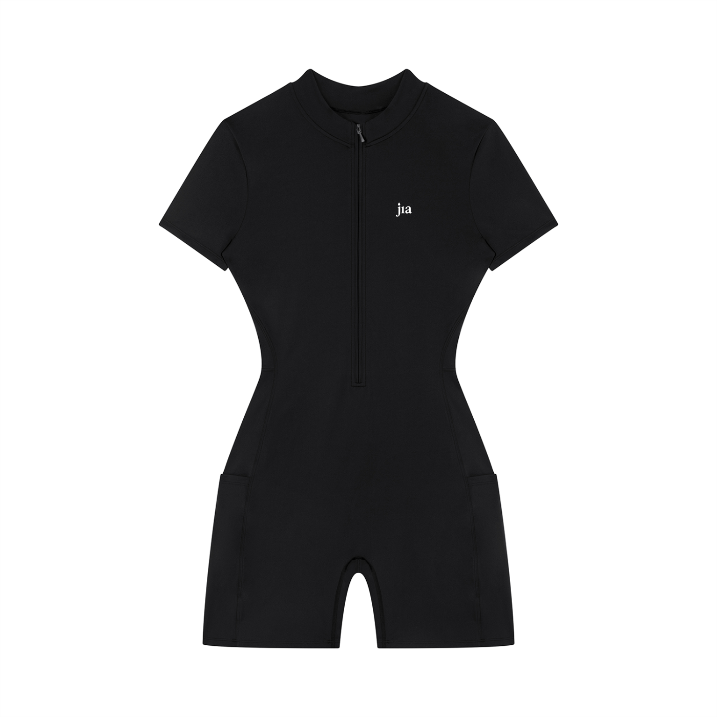 Women's Quarter-Zip Short Sleeve Romper