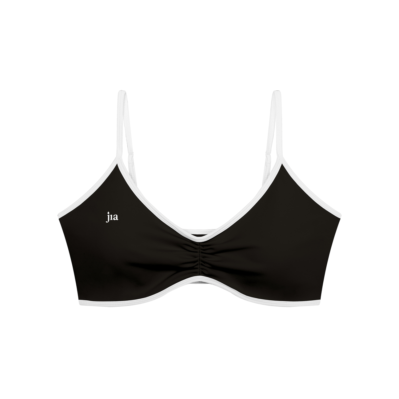 Women's Color Block Ruched V-Neck Sports Bra
